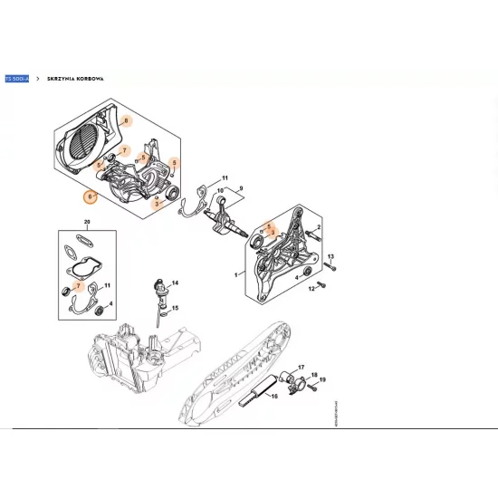 STIHL   Połówka skrzyni korbowej, strona wentylatora 4250 020 2603